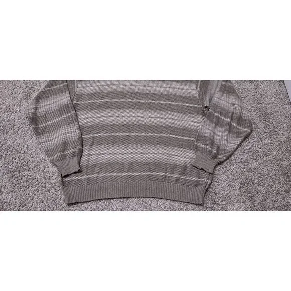 Ermenegildo Zegna Sweater Mens Medium (M) Knit Crewneck Striped Grandpa Italy - Picture 5 of 16